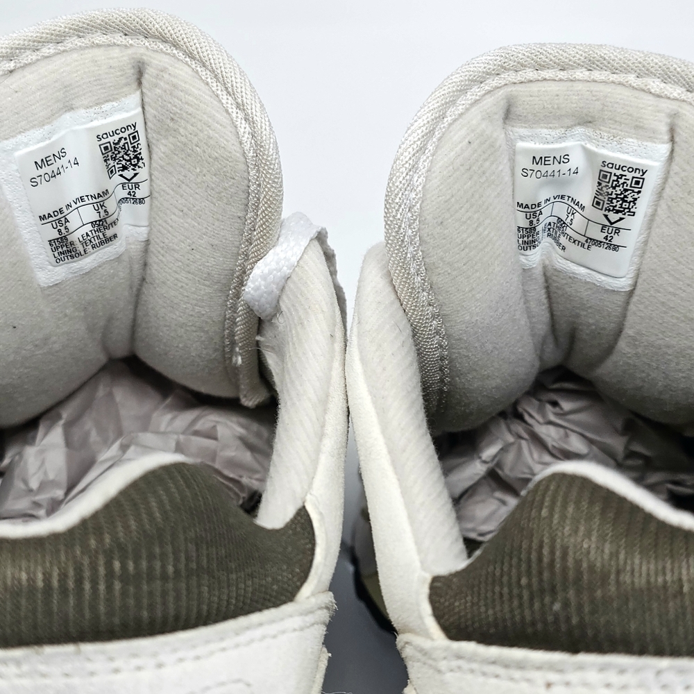 SAUCONY Men’s Shadow 6000 Cream Olive Green Brown Sneakers Size 8.5 Retro - Picture 11 of 13